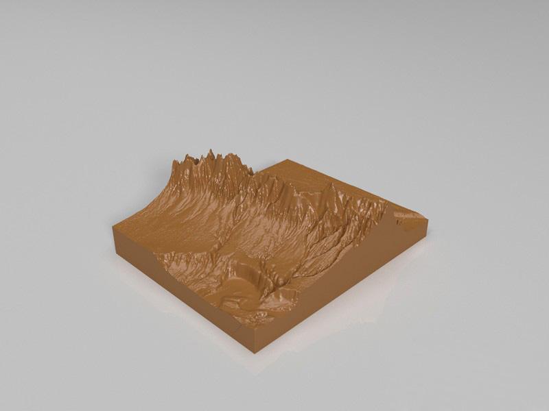 秦岭山脉3D打印模型