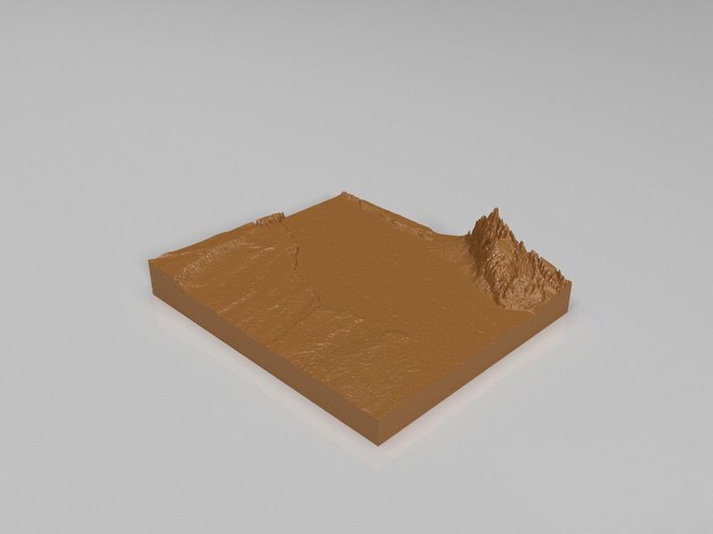 秦岭山脉3D打印模型