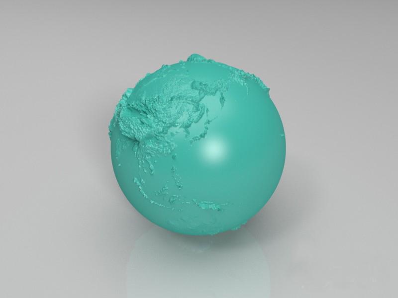 地球3D打印模型