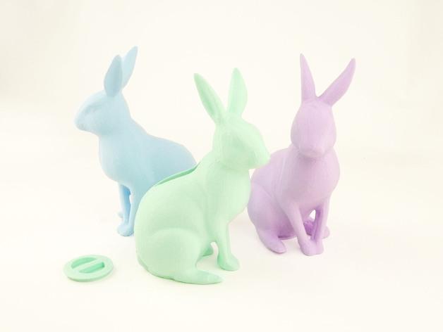 彩色兔子3D打印模型