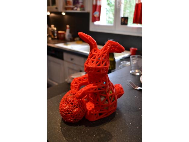 复活节兔子和鸡蛋3D打印模型