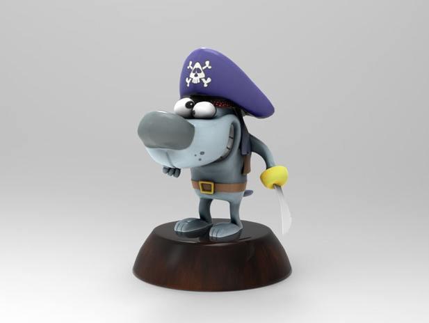 海盗狗3D打印模型