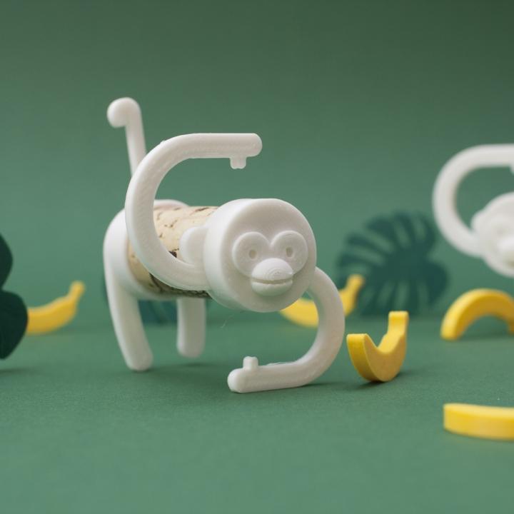 猴子瓶塞3D打印模型