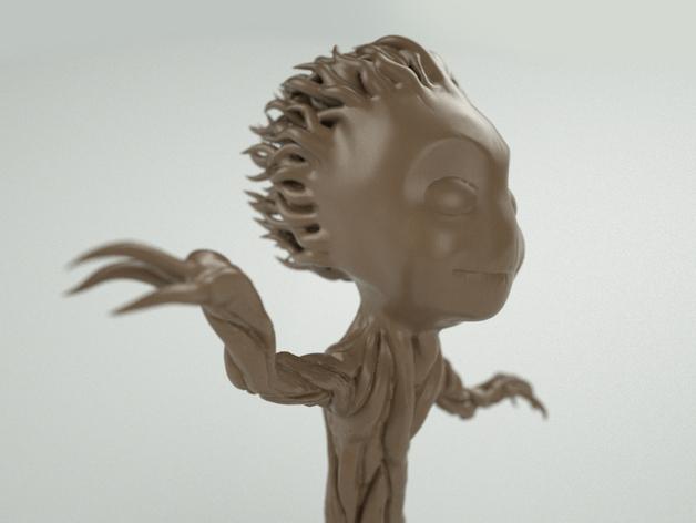 翩翩起舞的格鲁特3D打印模型