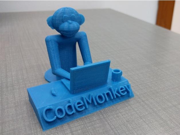 敲代码的猴子 代码猴3D打印模型