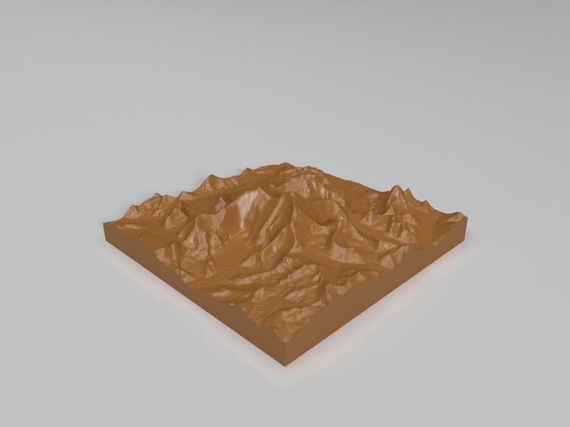 珠穆朗玛峰3D打印模型
