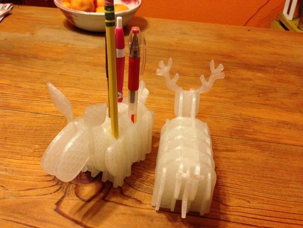 毛驴笔筒3D打印模型