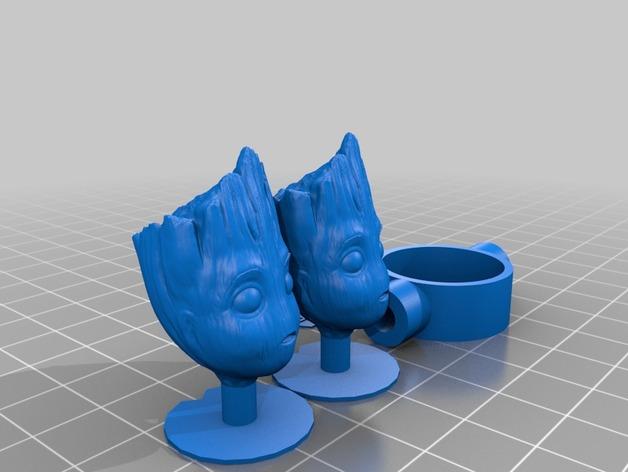 格鲁特旋转妞3D打印模型