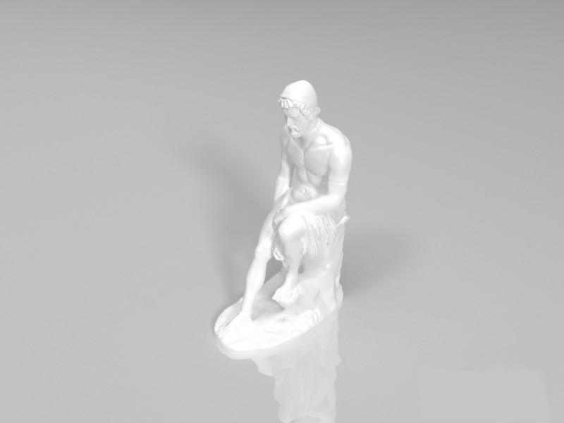 休息的人 雕像3D打印模型
