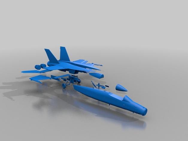 F-18战斗机模型3D打印模型