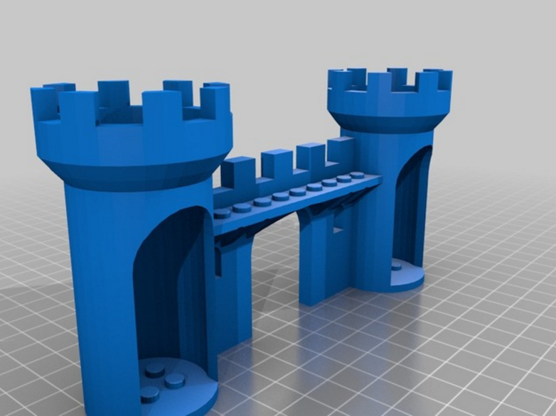 乐高城墙3D打印模型