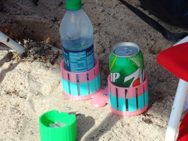 沙滩饮料瓶支架3D打印模型
