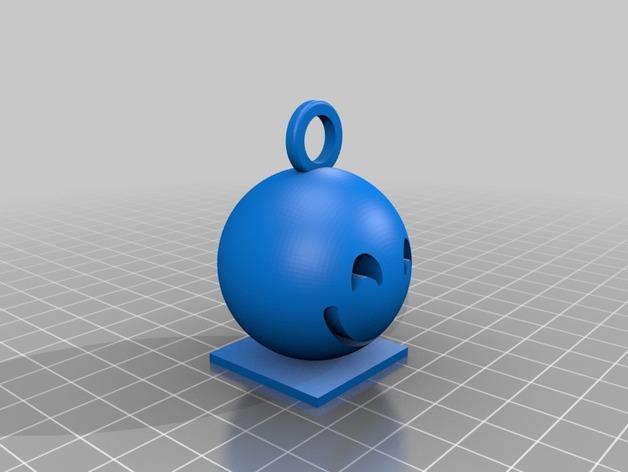 笑脸emoji 钥匙扣3D打印模型