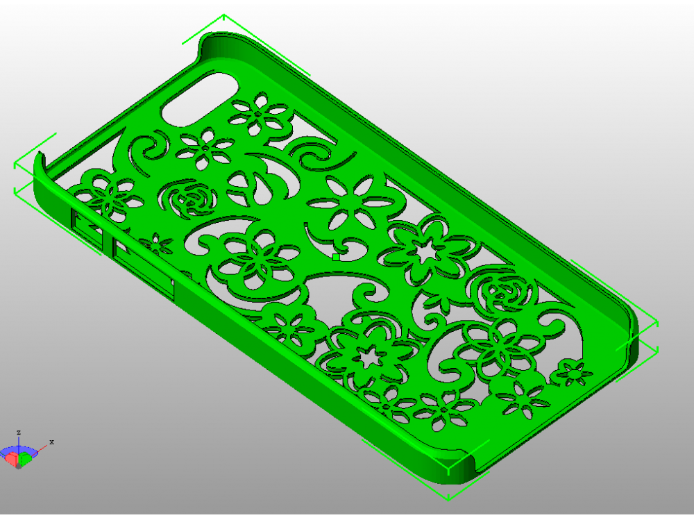 镂花iPhone5手机壳3D打印模型