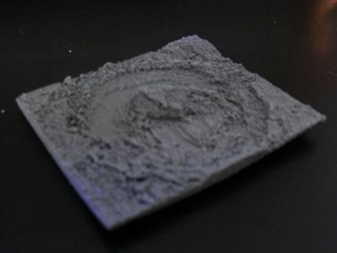 3D打印地理教学模型 盖尔环形山3D打印模型