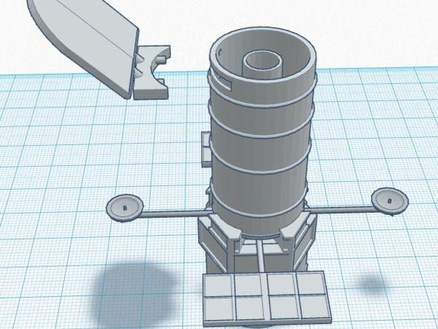 3D打印 天文望远镜 哈勃望远镜3D打印模型