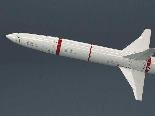3D打印AGM 88 HARM反辐射导弹模型3D打印模型