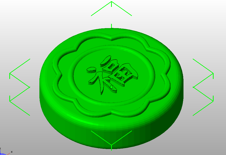 福字月饼3D打印模型