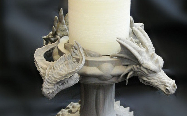盘龙烛台3D打印模型