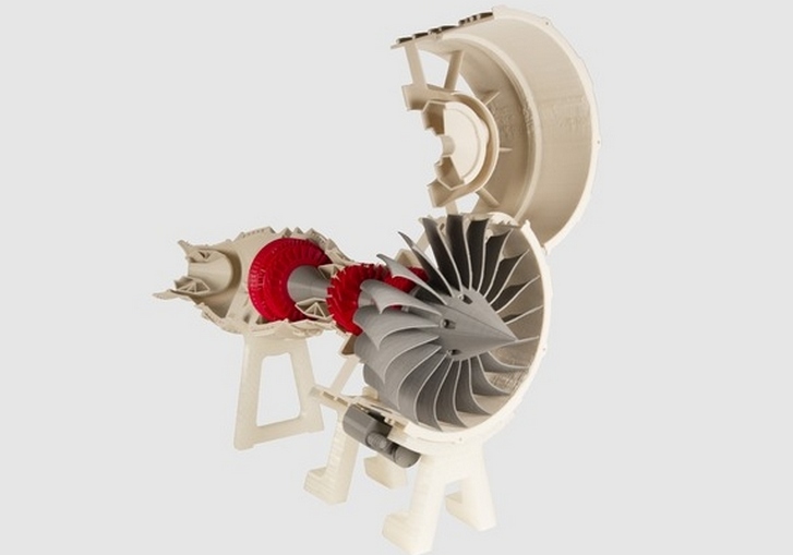 喷气发动机3D打印模型
