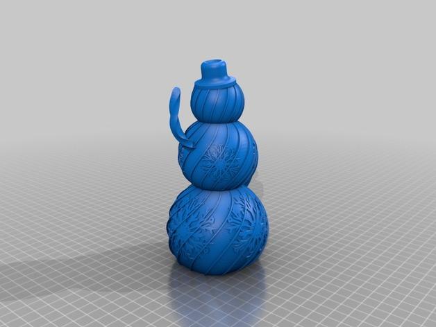 雪人 饮料瓶3D打印模型