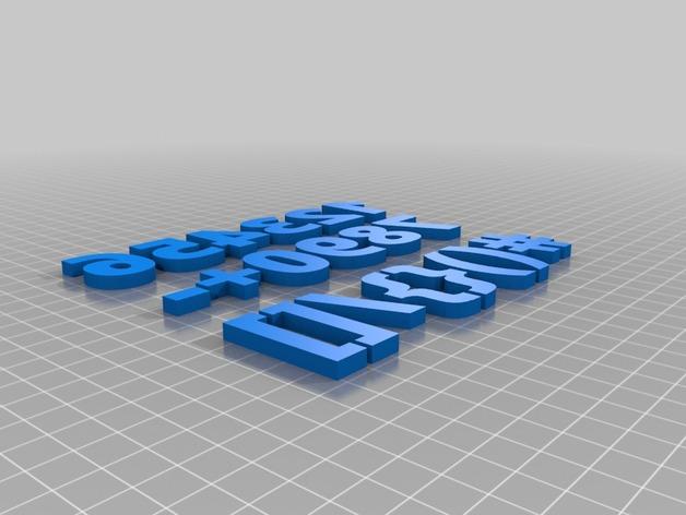 英文字母及符号3D模型3D打印模型
