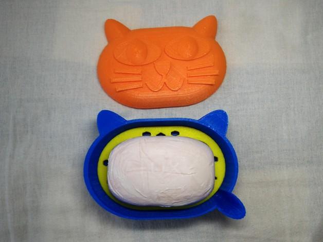 3D打印猫咪肥皂盒3D打印模型