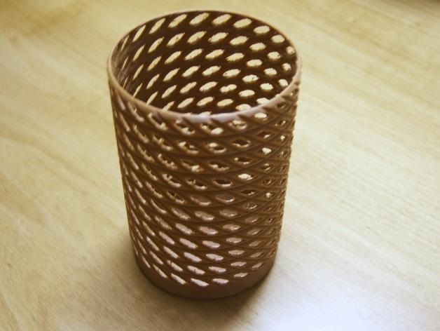 3D打印筒状镂空篮子3D打印模型