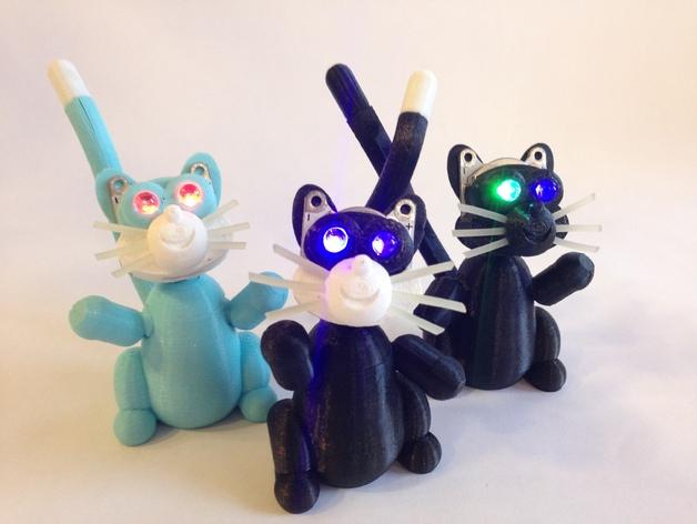 发光Kitty猫3D打印模型