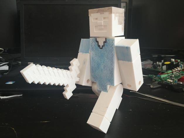 我的世界Minecraft Steve模型手办3D打印模型