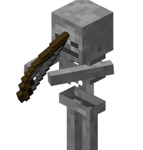 我的世界 Minecraft 骷髅弓3D打印模型