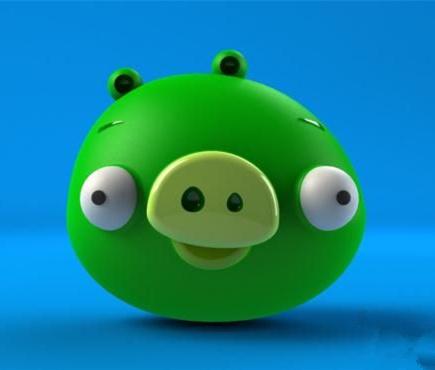 愤怒的小鸟 小绿猪猪3D打印模型