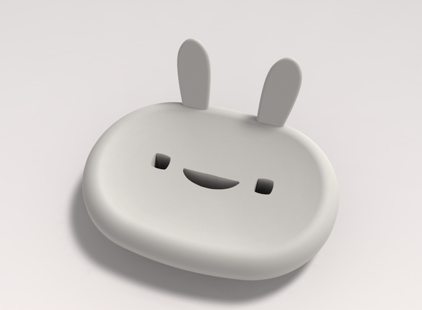 兔耳朵肥皂盒3D打印模型