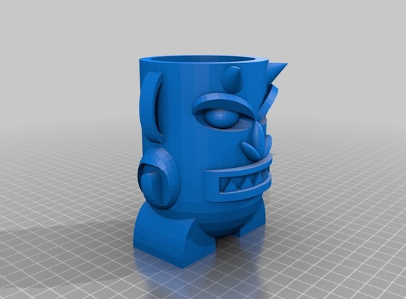 怪物笔筒3D打印模型