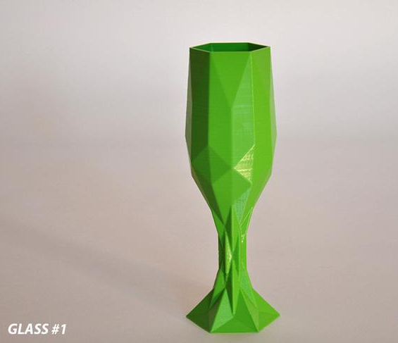 糖果色香槟杯3D打印模型