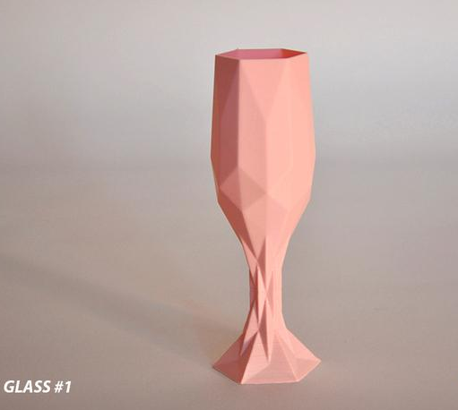 糖果色香槟杯3D打印模型
