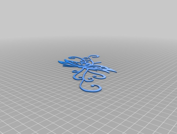 蝴蝶装饰件3D打印模型
