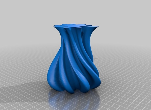优美旋转花瓶3D打印模型