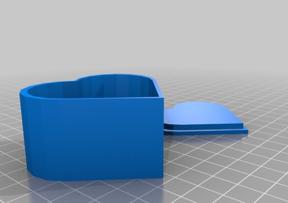 心形首饰盒3D打印模型