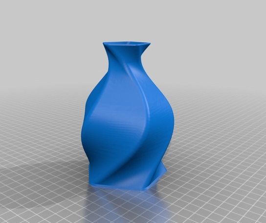 五角扭曲花瓶3D打印模型