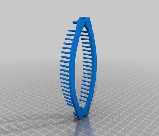 简易发夹3D打印模型