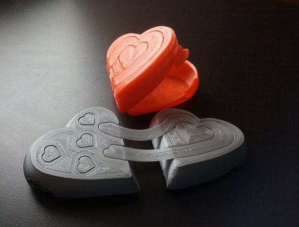 创意心形盒子3D打印模型