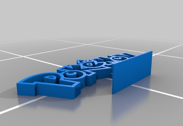 宠物小精灵徽标3D打印模型