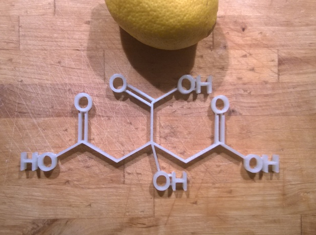 柠檬酸结构图3D打印模型