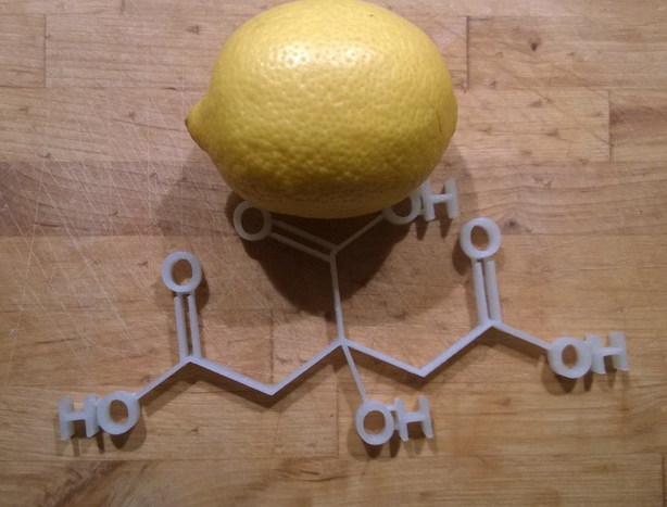 柠檬酸结构图3D打印模型