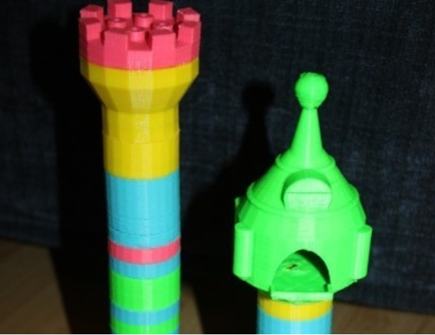 城堡积木3D打印模型