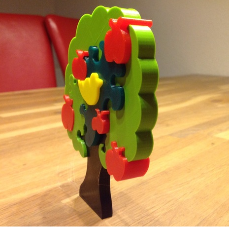 苹果树拼图3D打印模型