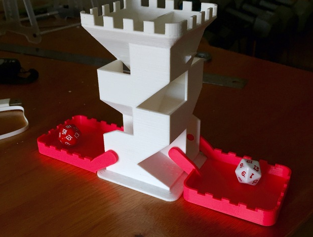 混音折叠骰子架3D打印模型