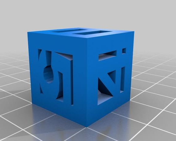 镂空骰子3D打印模型