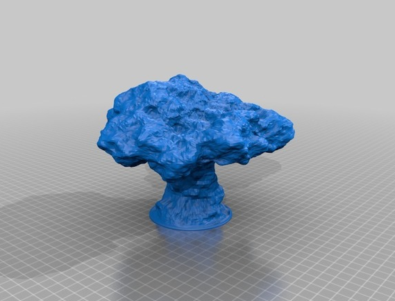 蘑菇云台灯3D打印模型